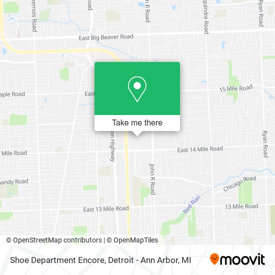Shoe Department Encore map