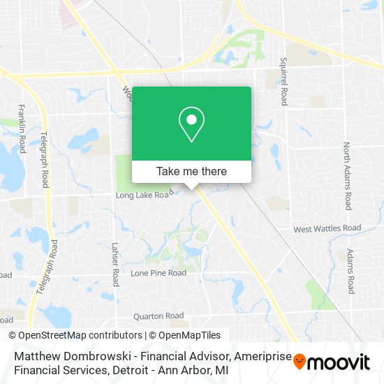 Mapa de Matthew Dombrowski - Financial Advisor, Ameriprise Financial Services