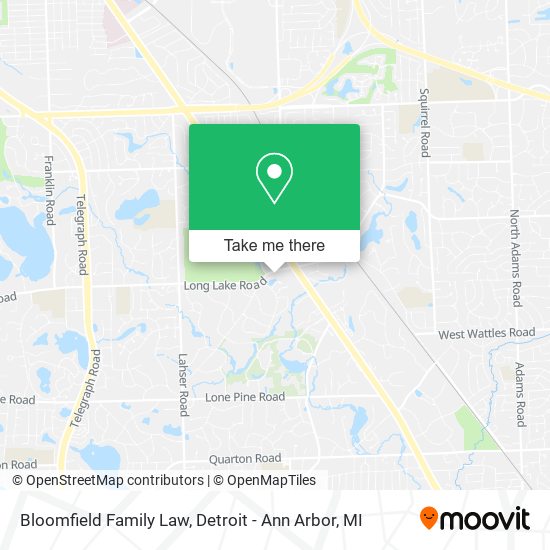 Bloomfield Family Law map