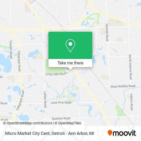 Micro Market City Cent map