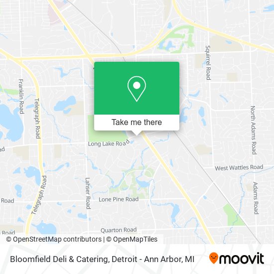 Bloomfield Deli & Catering map
