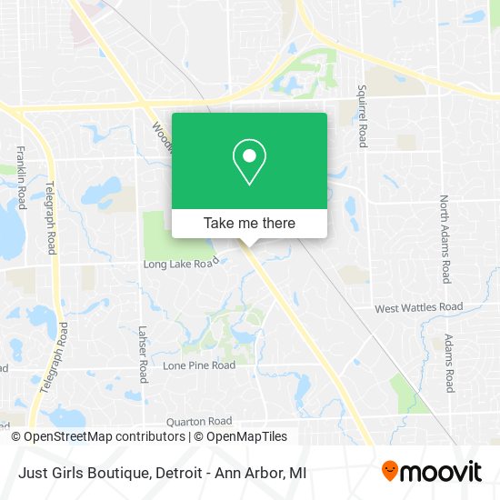 Just Girls Boutique map