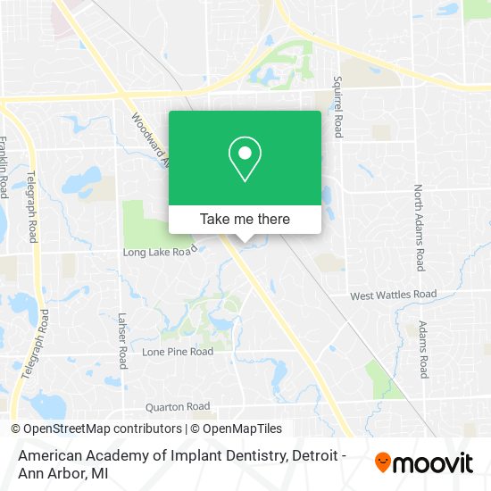 American Academy of Implant Dentistry map