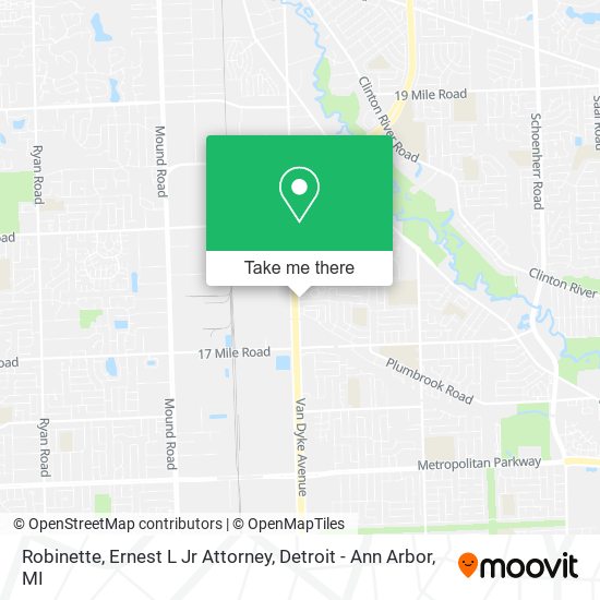 Robinette, Ernest L Jr Attorney map