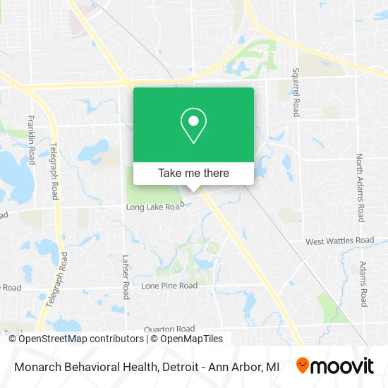 Monarch Behavioral Health map