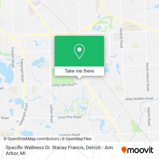 Specific Wellness Dr. Stacey Francis map