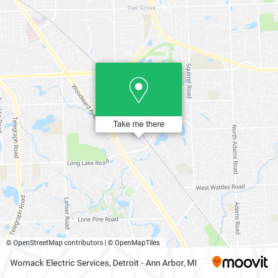 Womack Electric Services map