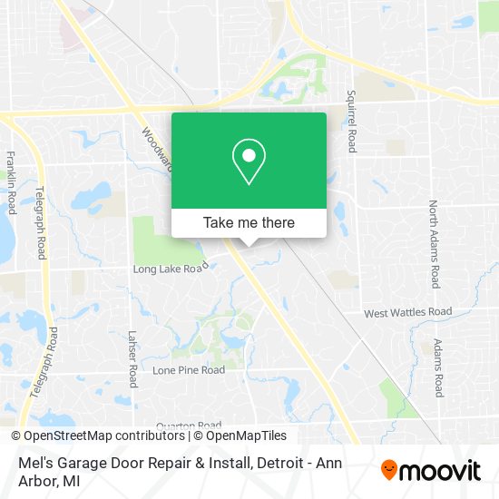 Mel's Garage Door Repair & Install map
