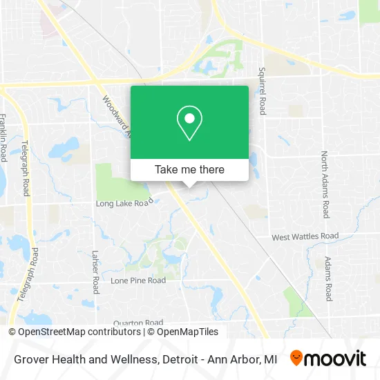 Grover Health and Wellness map