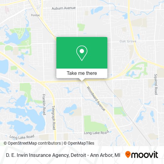 D. E. Irwin Insurance Agency map
