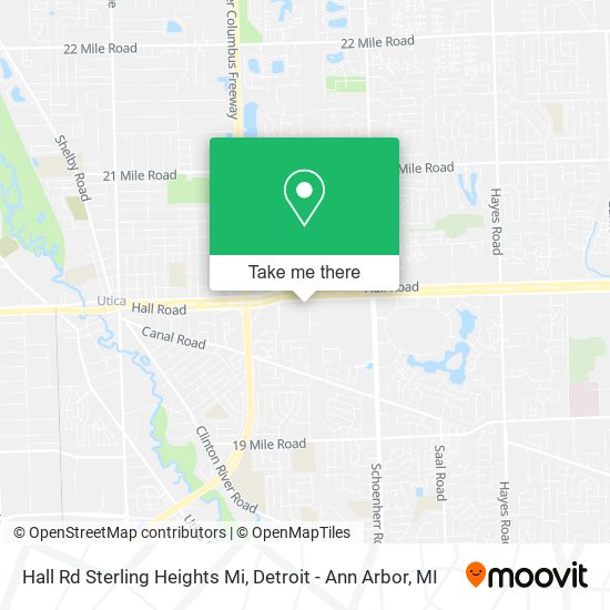 Hall Rd Sterling Heights Mi map