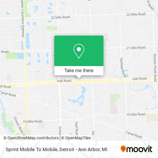 Mapa de Sprint Mobile To Mobile