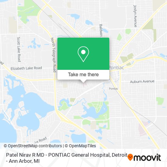 Patel Nirav R MD - PONTIAC General Hospital map