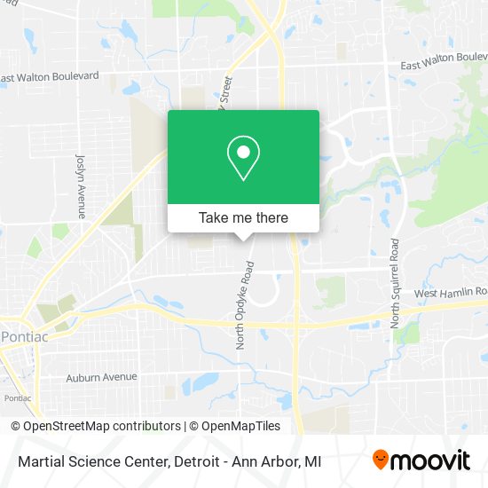 Martial Science Center map