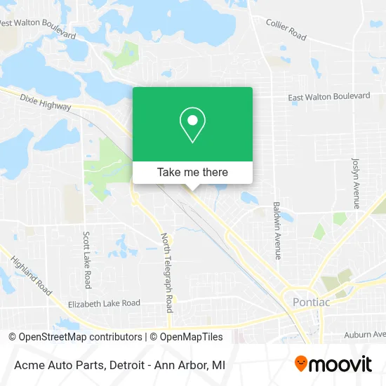 Acme Auto Parts map