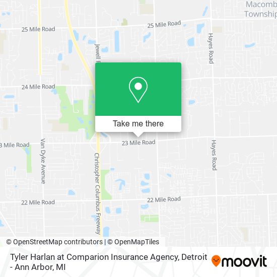 Tyler Harlan at Comparion Insurance Agency map
