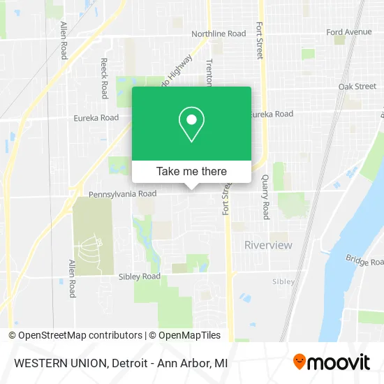 WESTERN UNION map