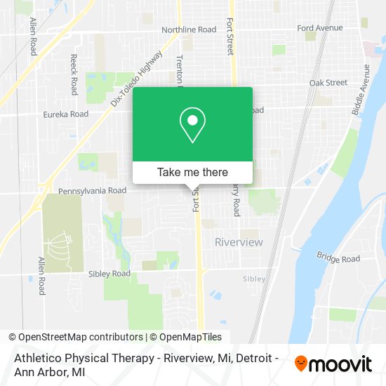 Athletico Physical Therapy - Riverview, Mi map