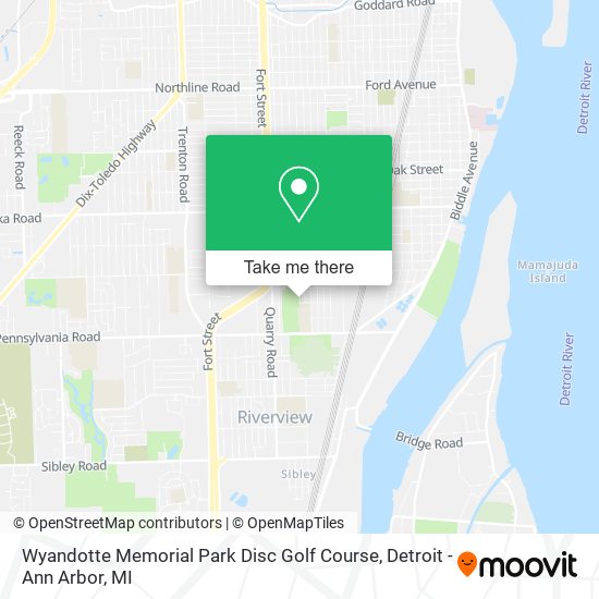 Mapa de Wyandotte Memorial Park Disc Golf Course