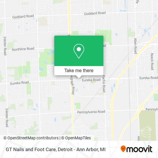 Mapa de GT Nails and Foot Care
