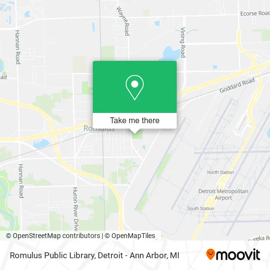 Romulus Public Library map
