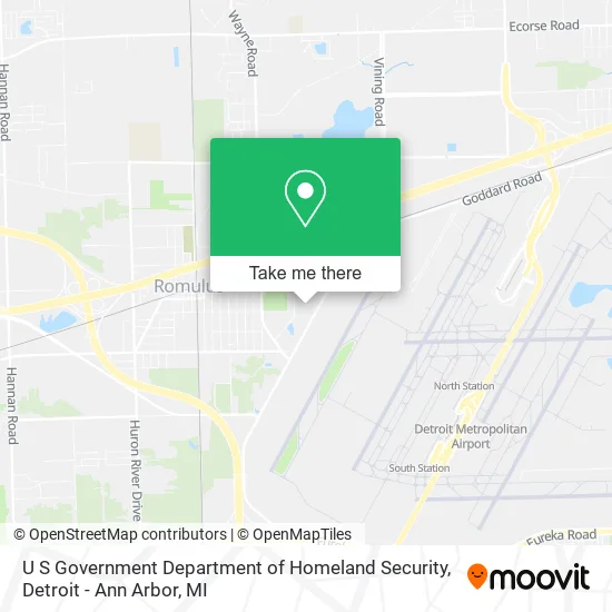 U S Government Department of Homeland Security map