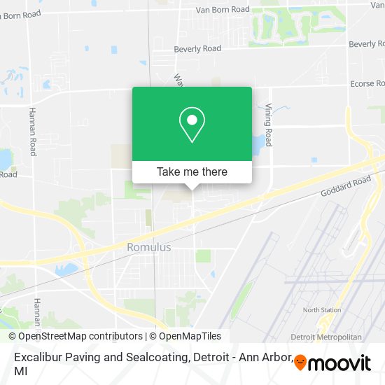 Excalibur Paving and Sealcoating map