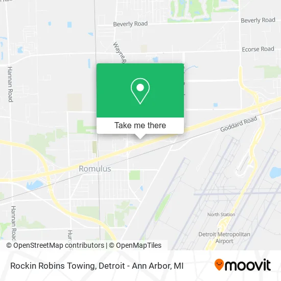 Rockin Robins Towing map