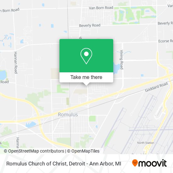 Romulus Church of Christ map