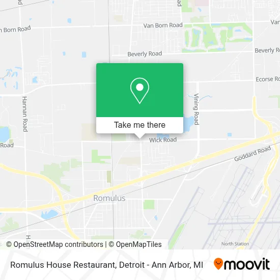 Romulus House Restaurant map