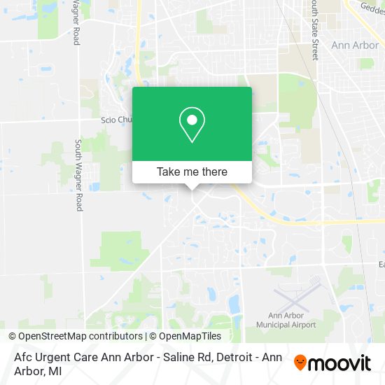 Afc Urgent Care Ann Arbor - Saline Rd map