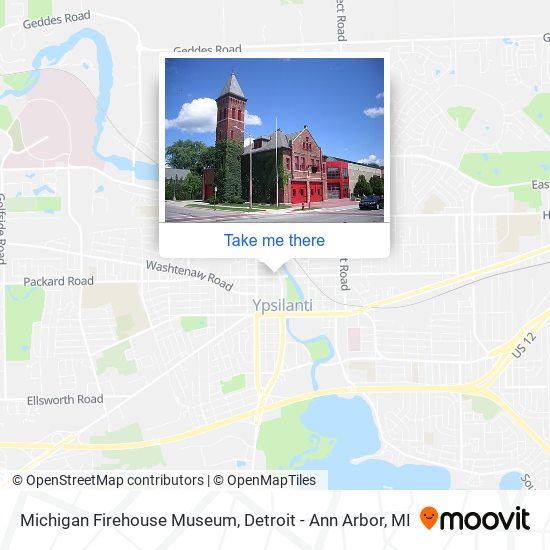 Michigan Firehouse Museum map