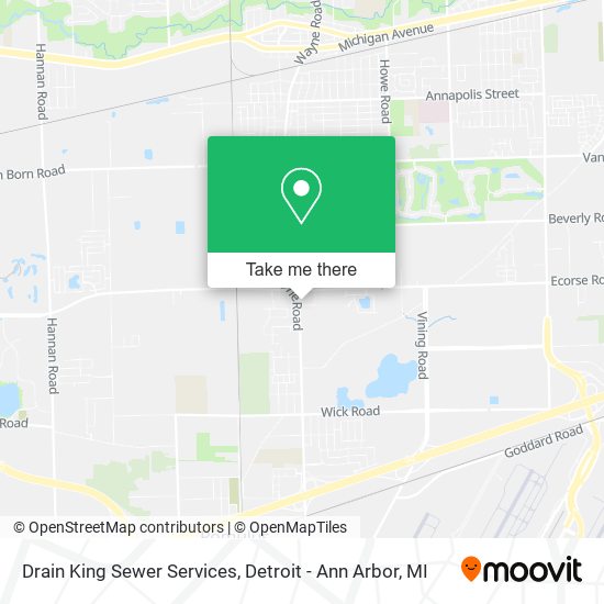 Drain King Sewer Services map
