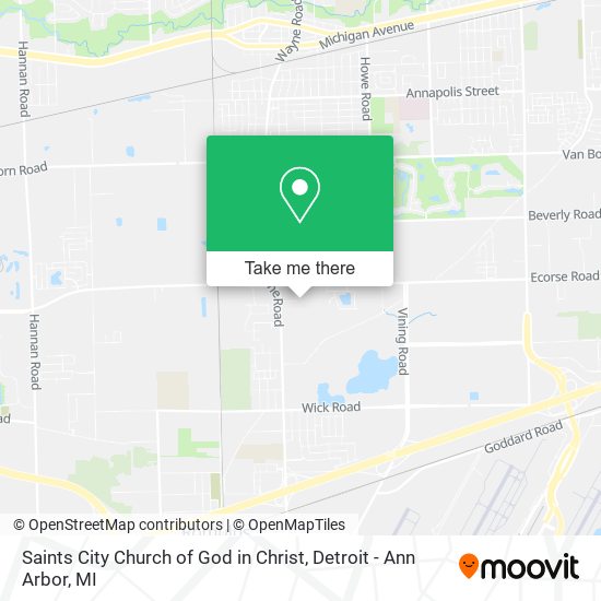 Saints City Church of God in Christ map