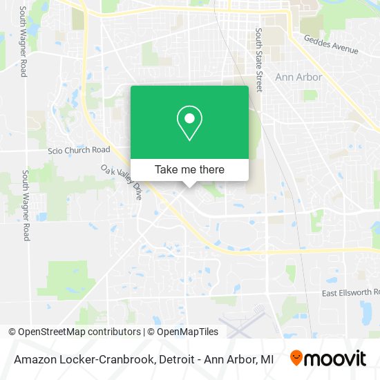 Mapa de Amazon Locker-Cranbrook