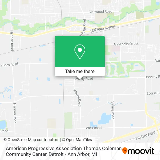Mapa de American Progressive Association Thomas Coleman Community Center