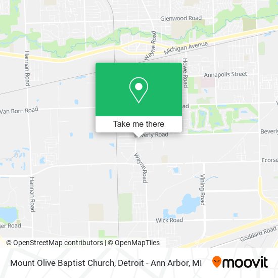 Mount Olive Baptist Church map