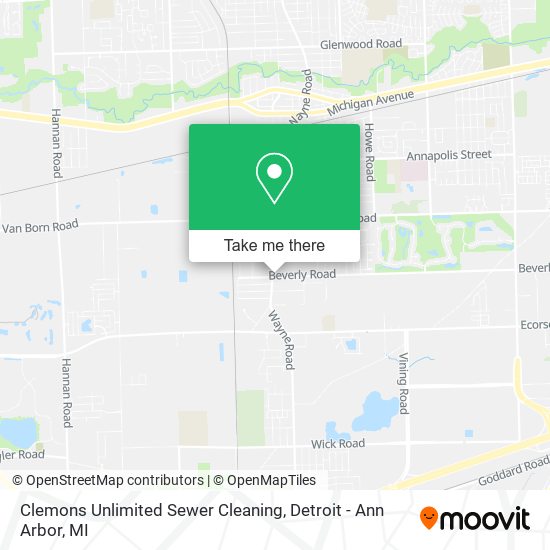 Clemons Unlimited Sewer Cleaning map
