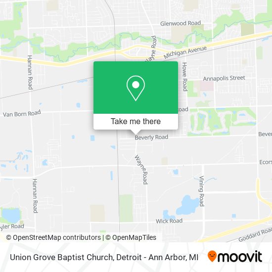 Union Grove Baptist Church map