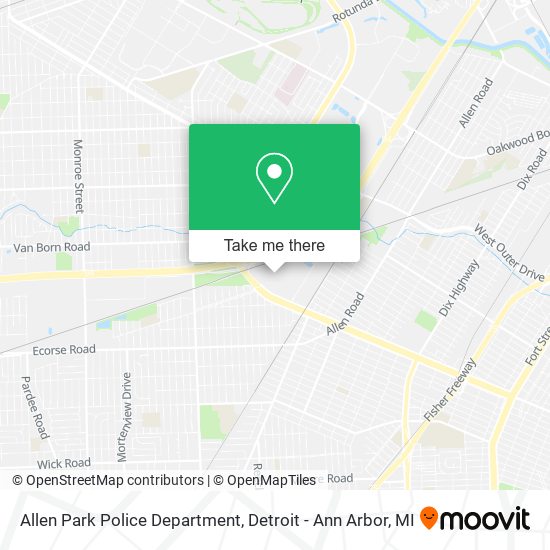 Allen Park Police Department map