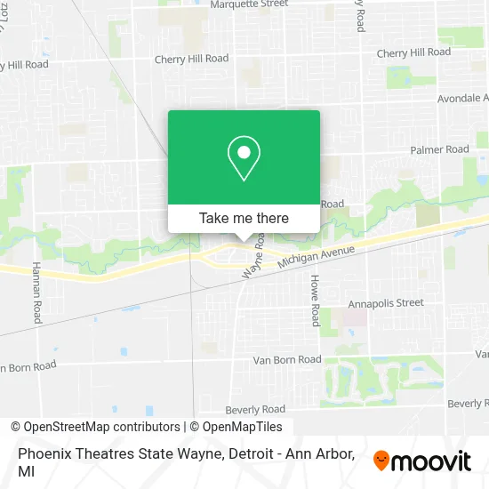 Phoenix Theatres State Wayne map