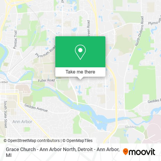 Grace Church - Ann Arbor North map