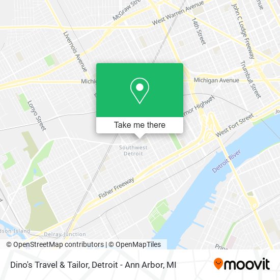 Dino's Travel & Tailor map