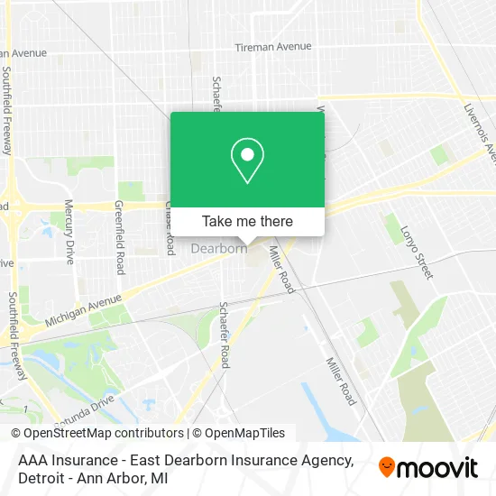 AAA Insurance - East Dearborn Insurance Agency map
