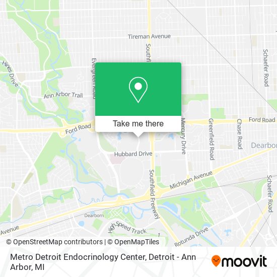 Metro Detroit Endocrinology Center map