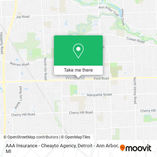Mapa de AAA Insurance - Cheayto Agency