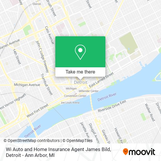 Wi Auto and Home Insurance Agent James Bild map
