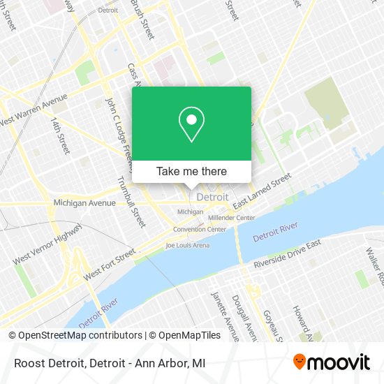 Roost Detroit map