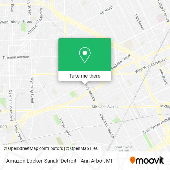 Amazon Locker-Sanak map