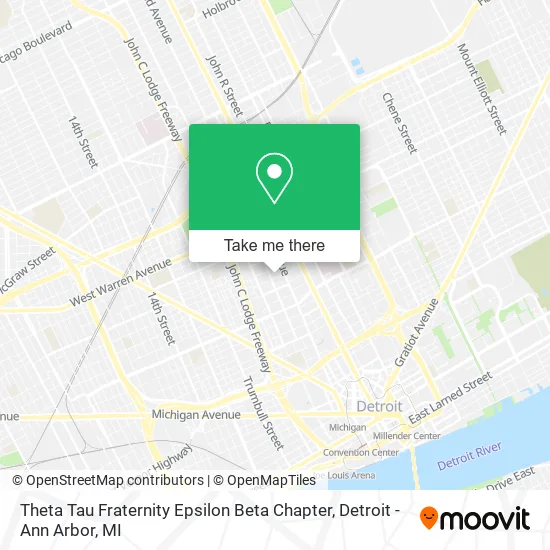 Theta Tau Fraternity Epsilon Beta Chapter map